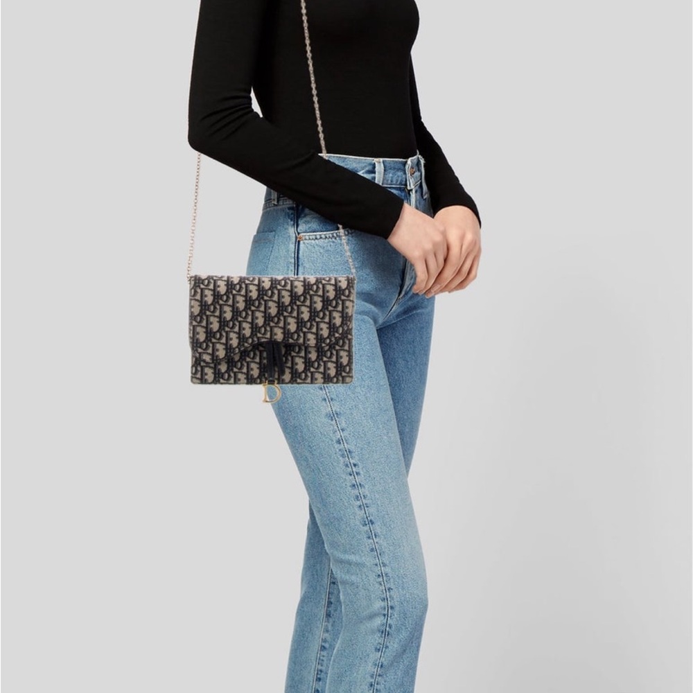 Dior Oblique Jacquard Saddle Pouch Medium - Picture 5 of 5